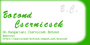 botond csernicsek business card